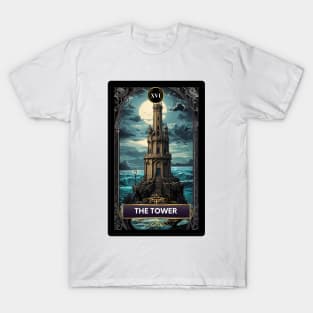 The Tower Card from The Mermaid Tarot Deck T-Shirt